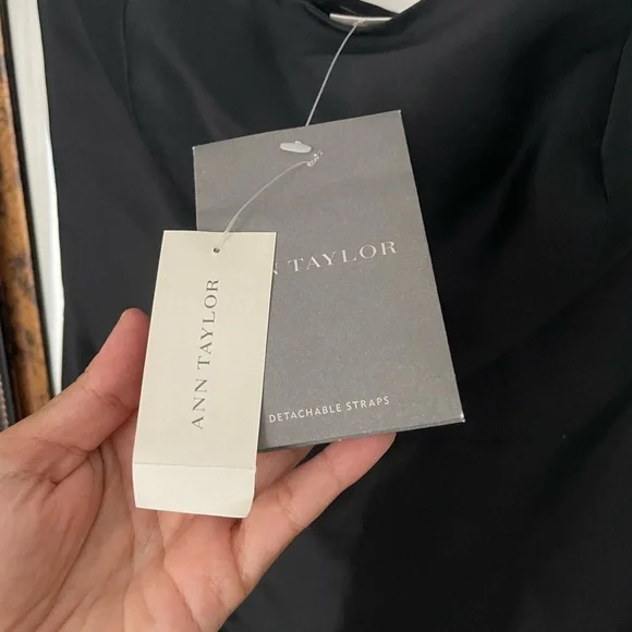 Ann Taylor Classic Black Strapless Gown, - Picture 3 of 5